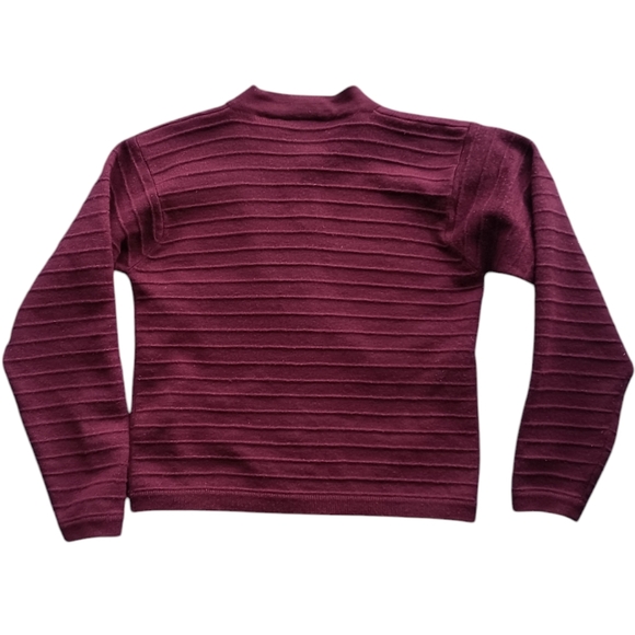 JOS. A BANKS WOMEN'S SIZE SMALL CRANBERRY COLOR FRONT BUTTON SWEATER. - Picture 6 of 6